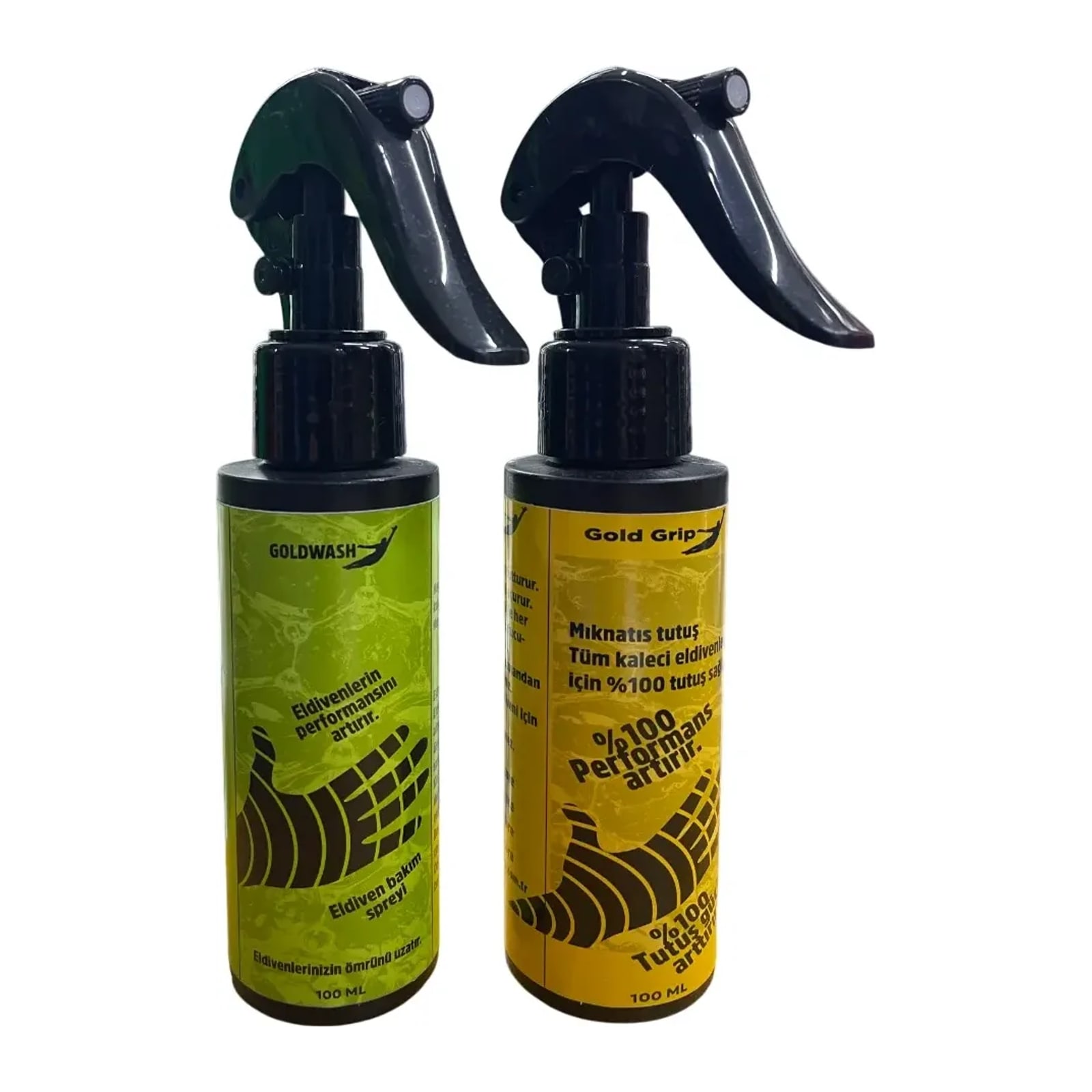 GOLD GRIP Kaleci Tutuş Performansı Spreyi+GOLD WASH KALECİ ELDİVENİ BAKIM • ONARIM • YIKAMA SPREYİ