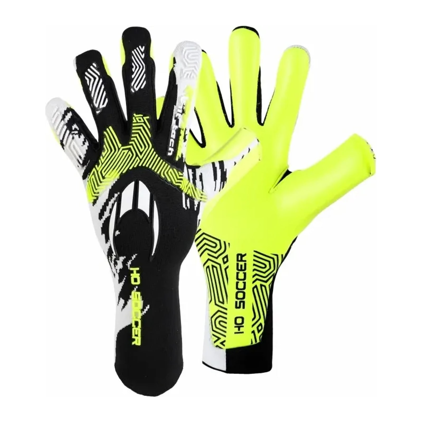 HO SOCCER SSG Kontrol Knit Tech Lime White Profesyonel Kaleci Eldiveni